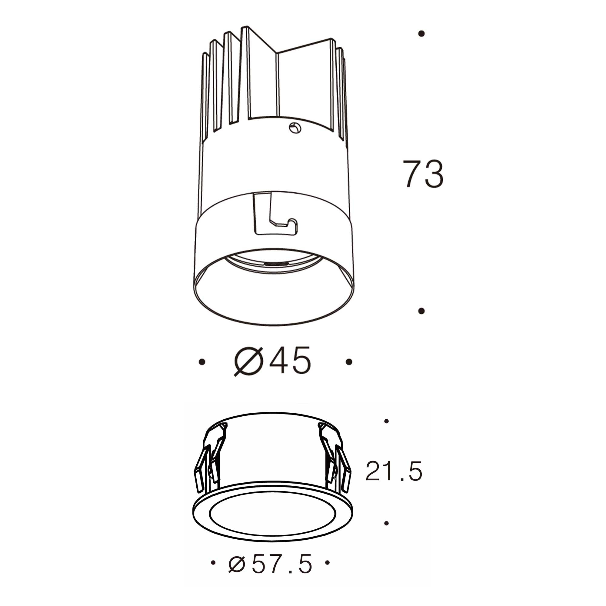 Orvo S LED zápustné svítidlo Ra>90