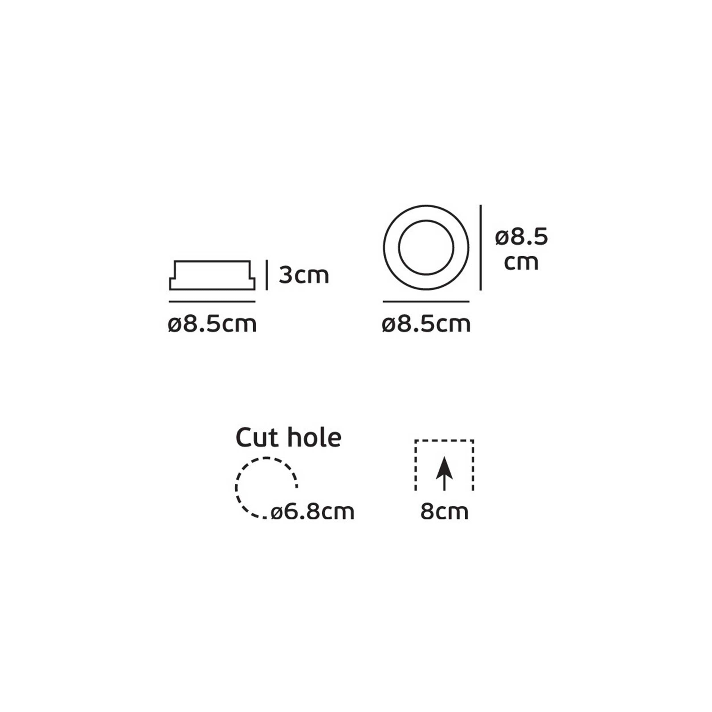 VK Light Ivy GU10 PAR16 indbygget loftslampe