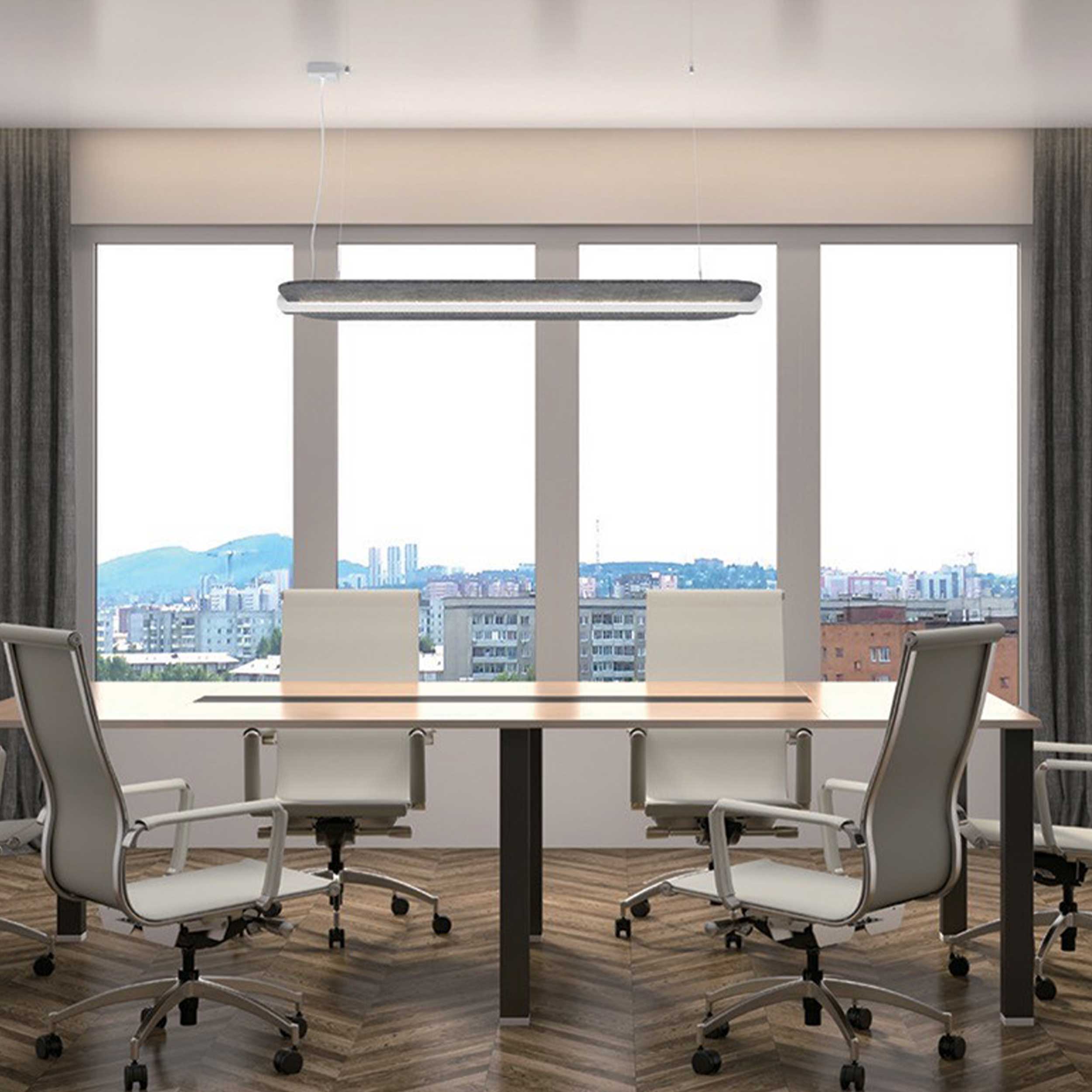 VK Light Mute L LED-hængelampe med lyddæmpning, vandret