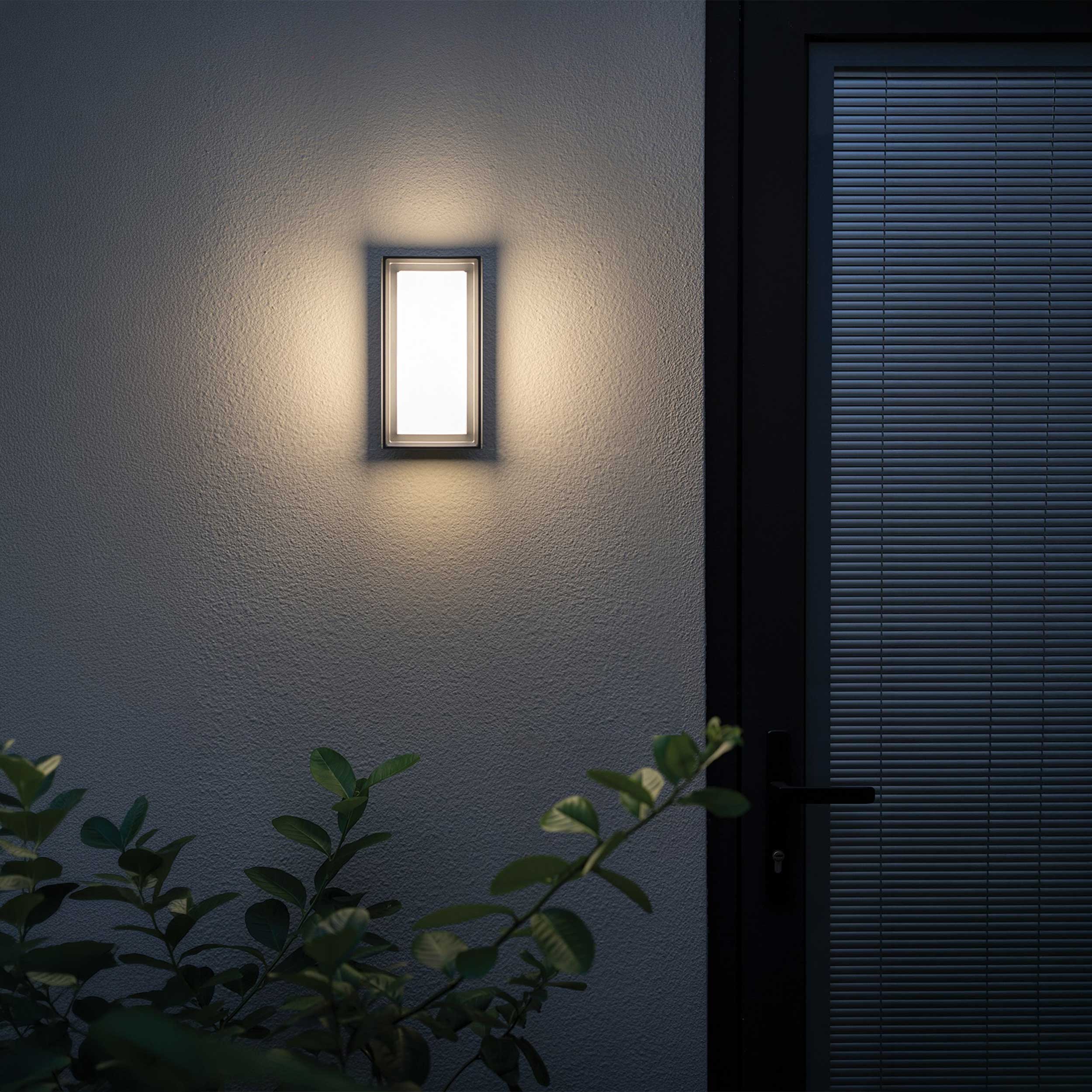 VK Light Neon LED-væglampe IP65, rektangulær