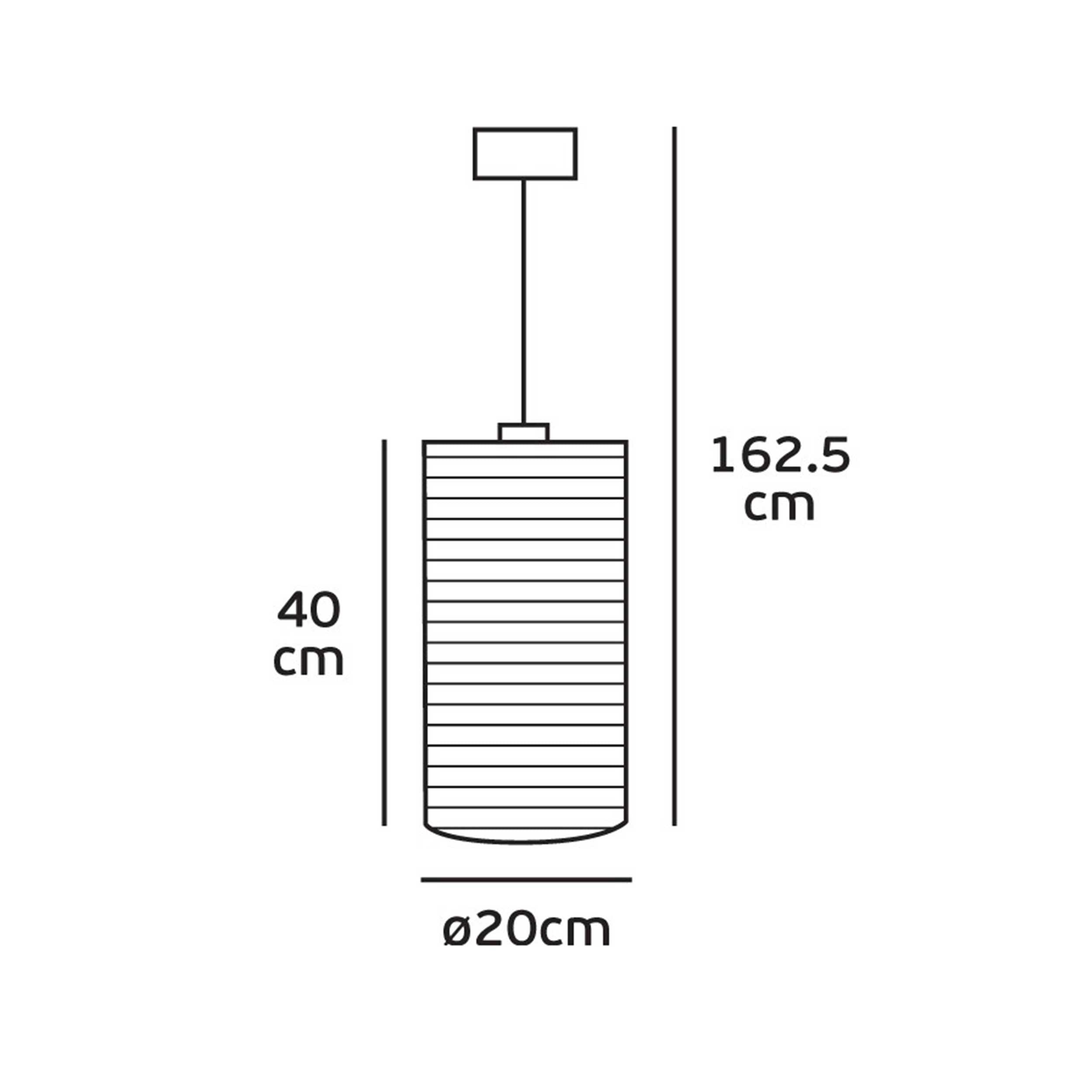 VK Light Noem E27 cylindrisk hængelampe i papir