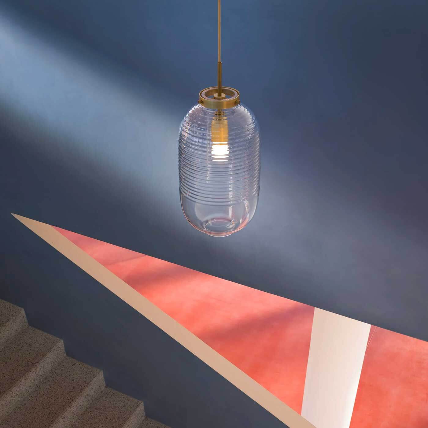 Bomma Lantern E27 skleněné závěsné svítidlo