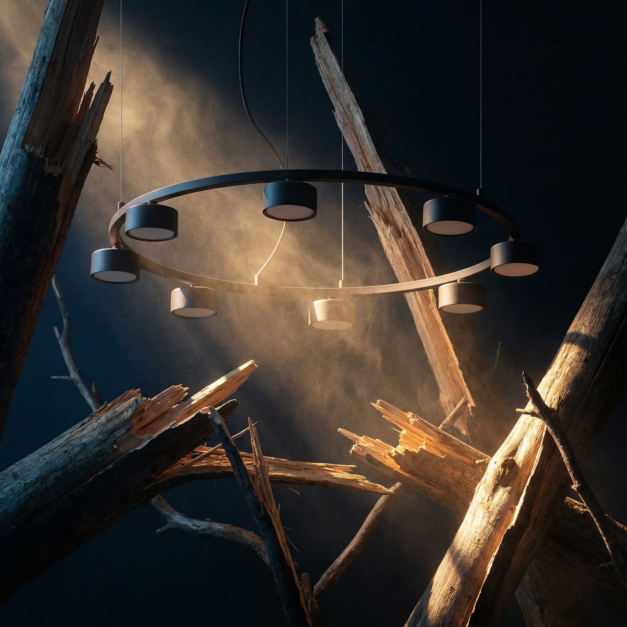 Ideal lux Minor GX53 rund pendelarmatur