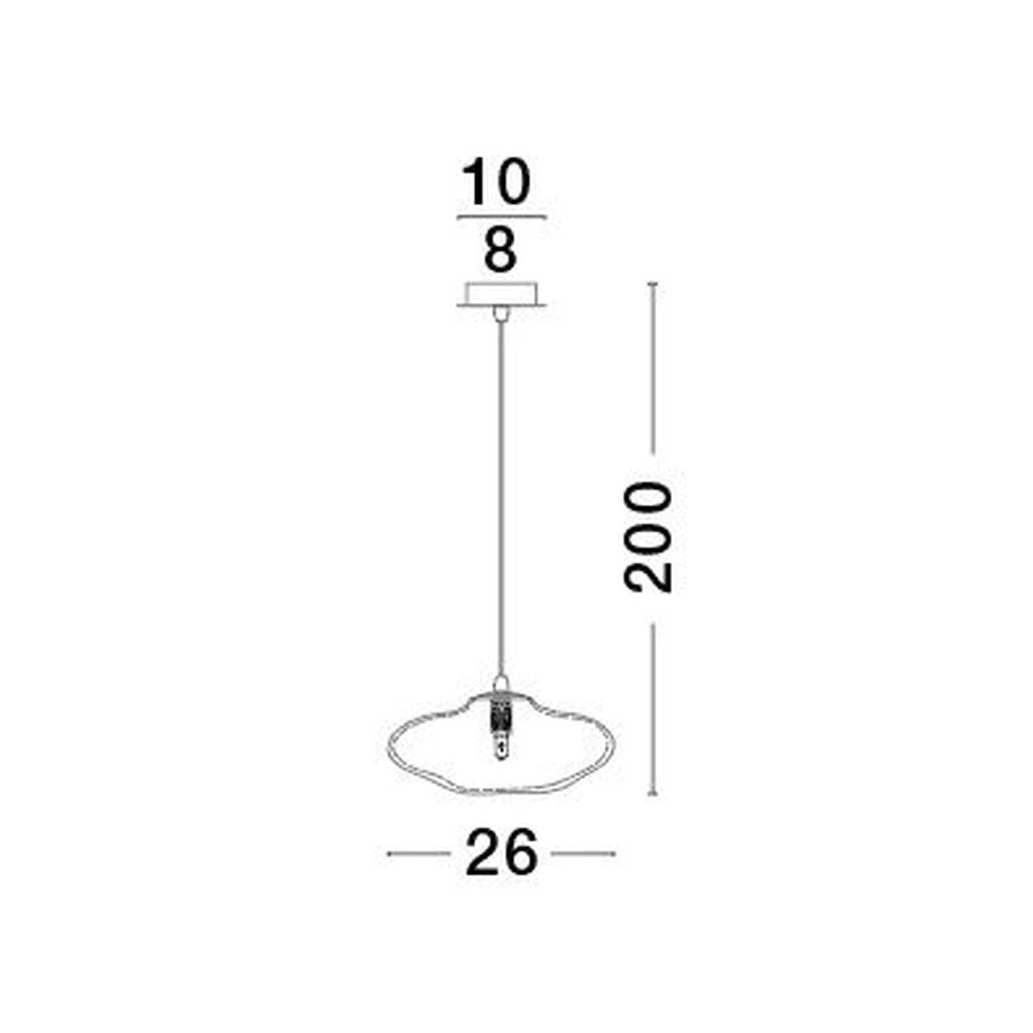 Nova Luce King G9 skleněné závěsné svítidlo zlaté