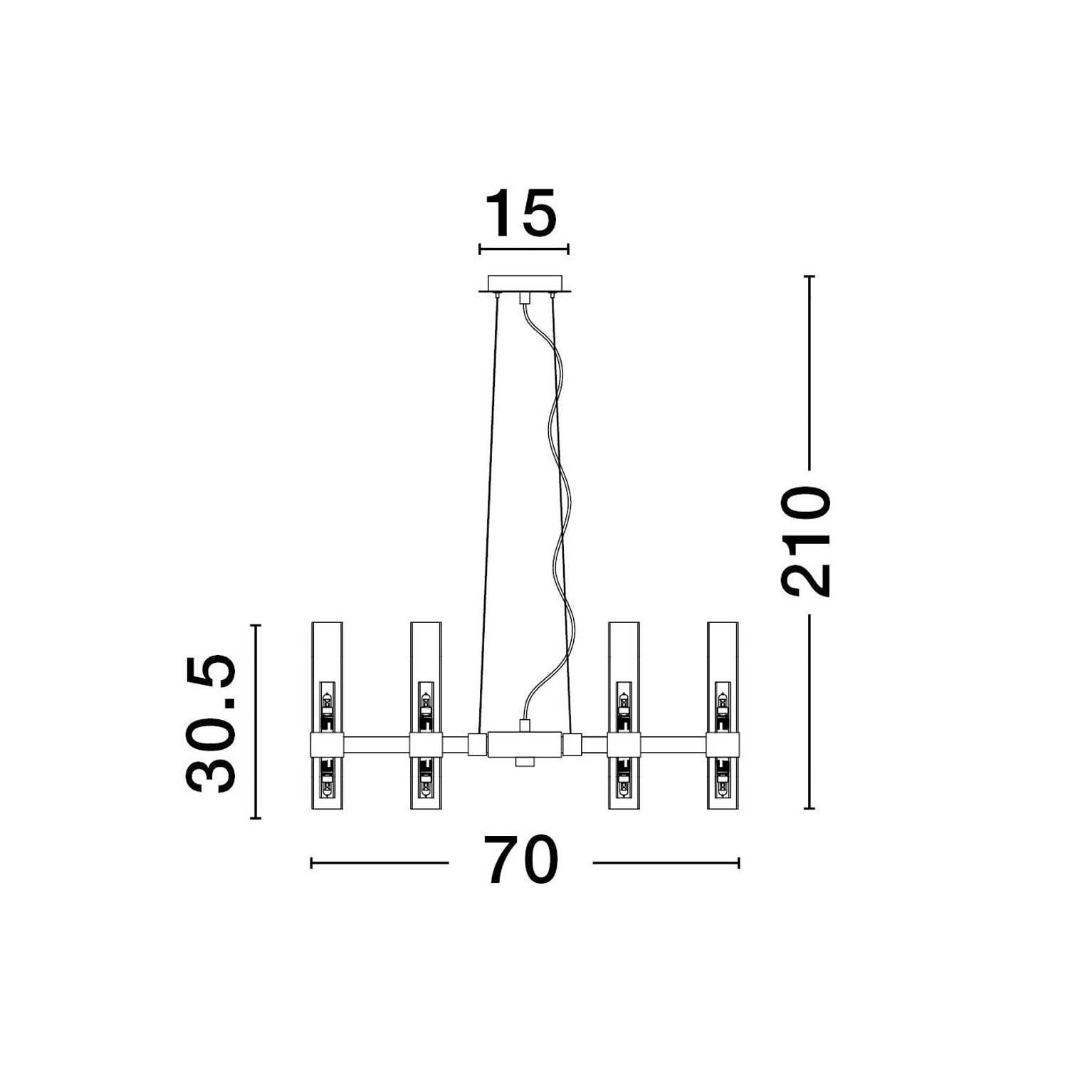 Nova Luce Century G9 závěsný lustr