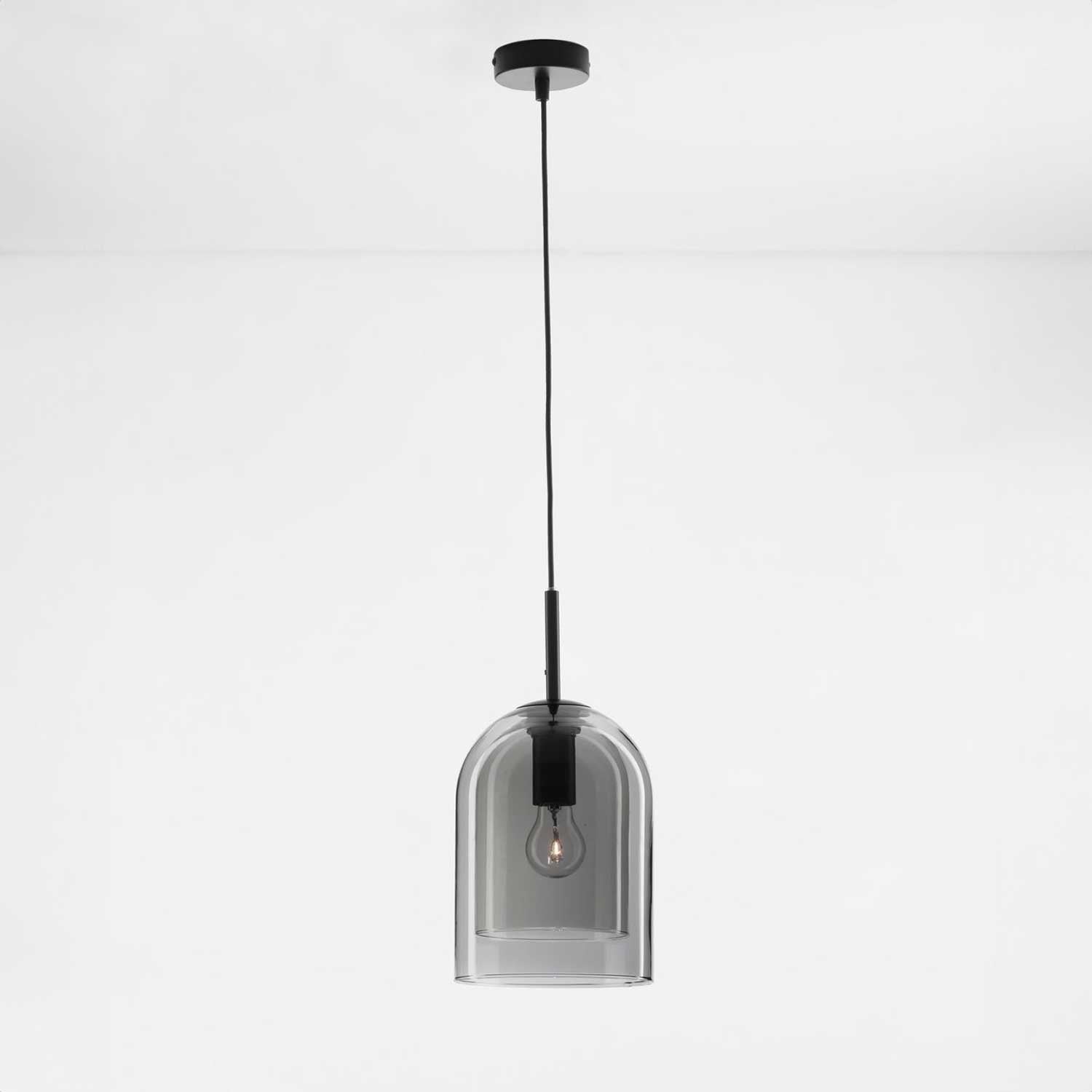 Nova Luce Velor single E27 skleněné závěsné svítidlo