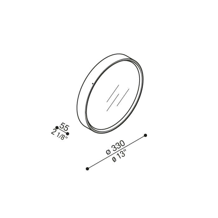 Lombardo Ola LED kruhové svítidlo přisazené IP66 IK08