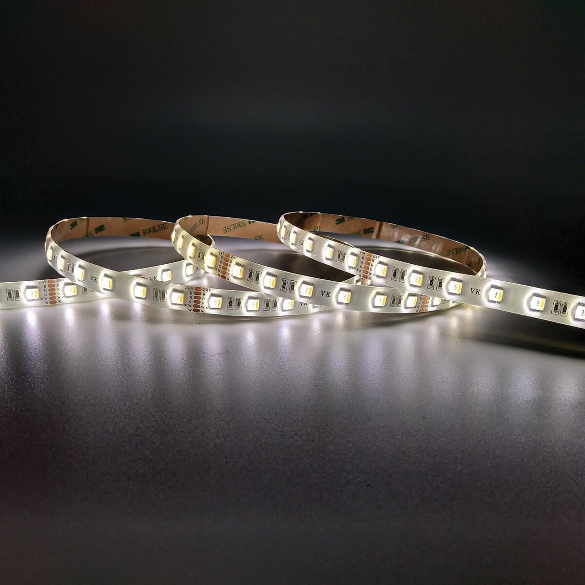 LED-bånd RGB+CCT 24V 18W/m CRI90 IP20 2400K–6000K (5 m)