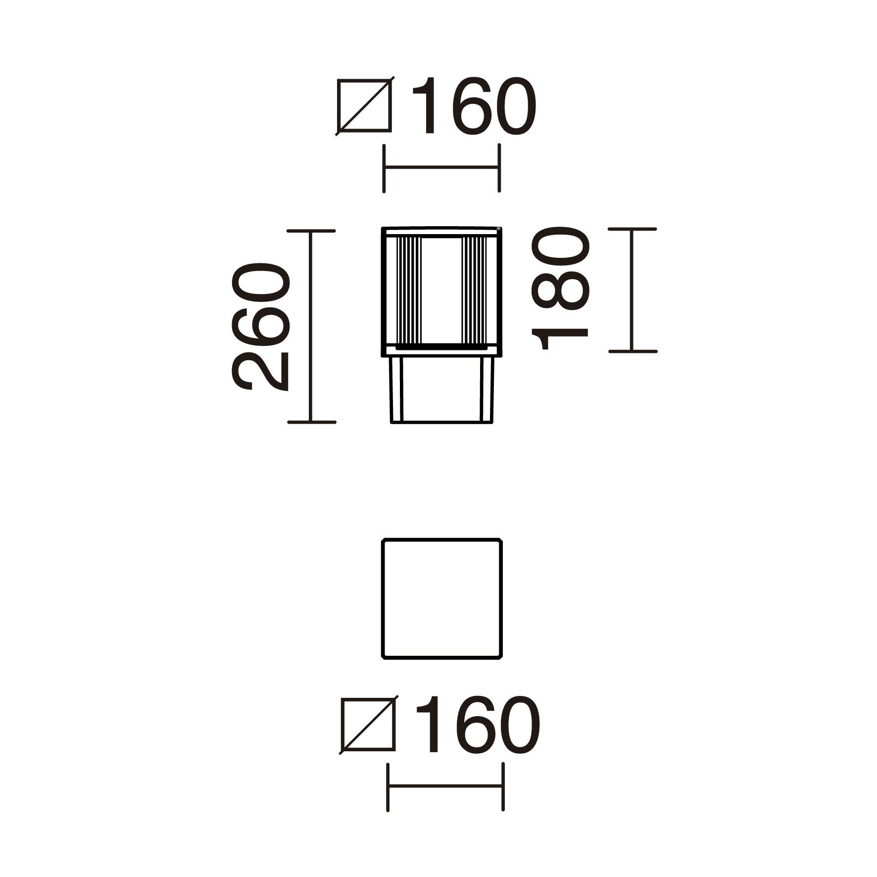 Cristher Aura LED sloupkové svítidlo černé