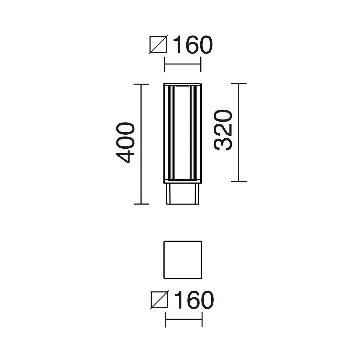 Cristher Aura LED sloupkové svítidlo corten