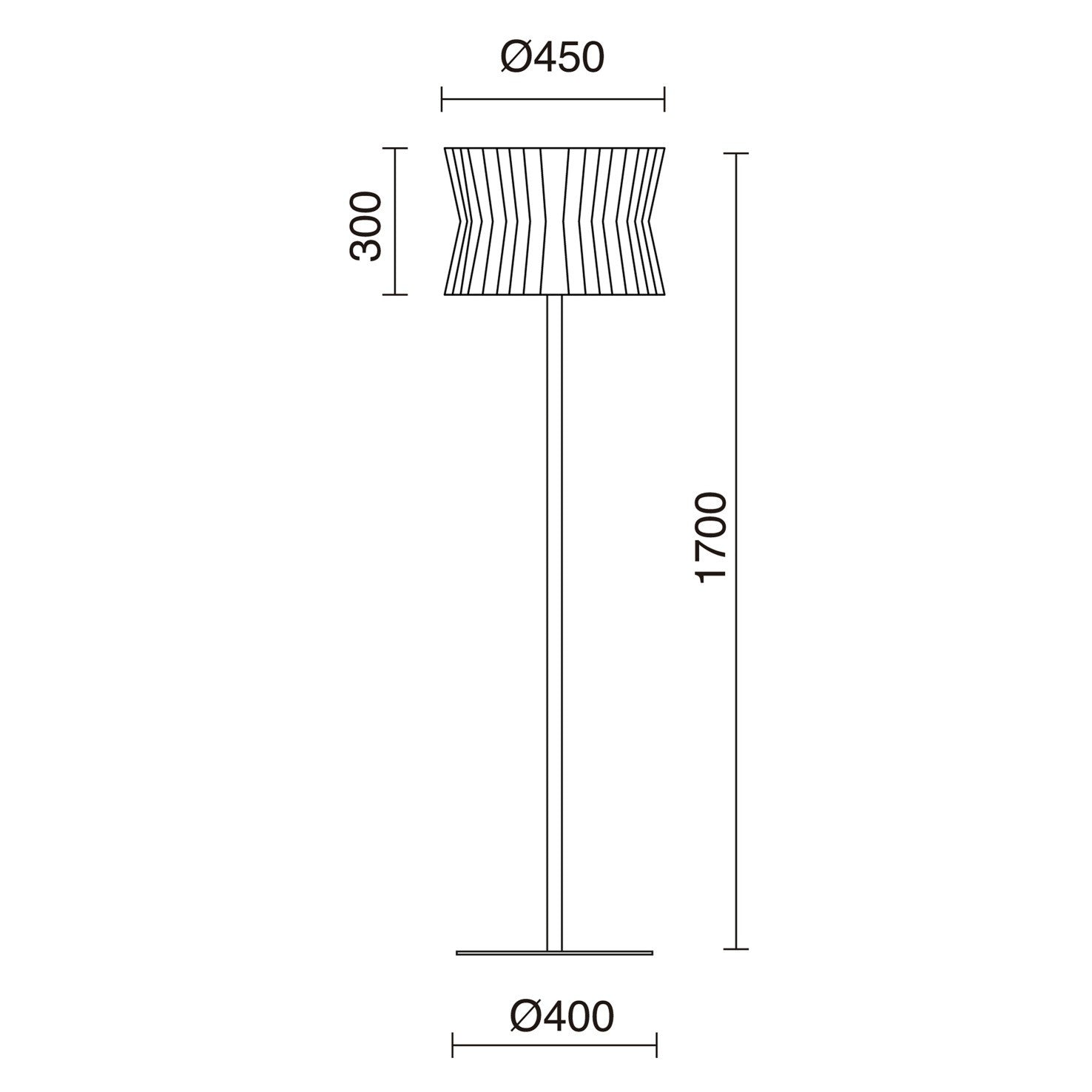 Exo Cora F E27 stojací svítidlo černé
