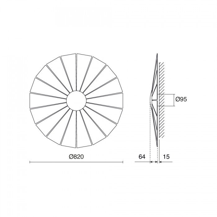 Exo Eye LED nástěnné svítidlo
