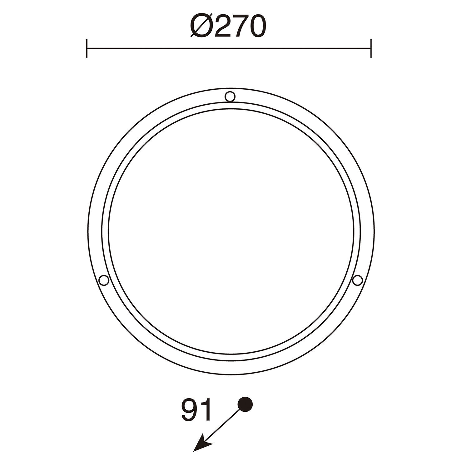Cristher Plaff round E27 přisazené svítidlo černé