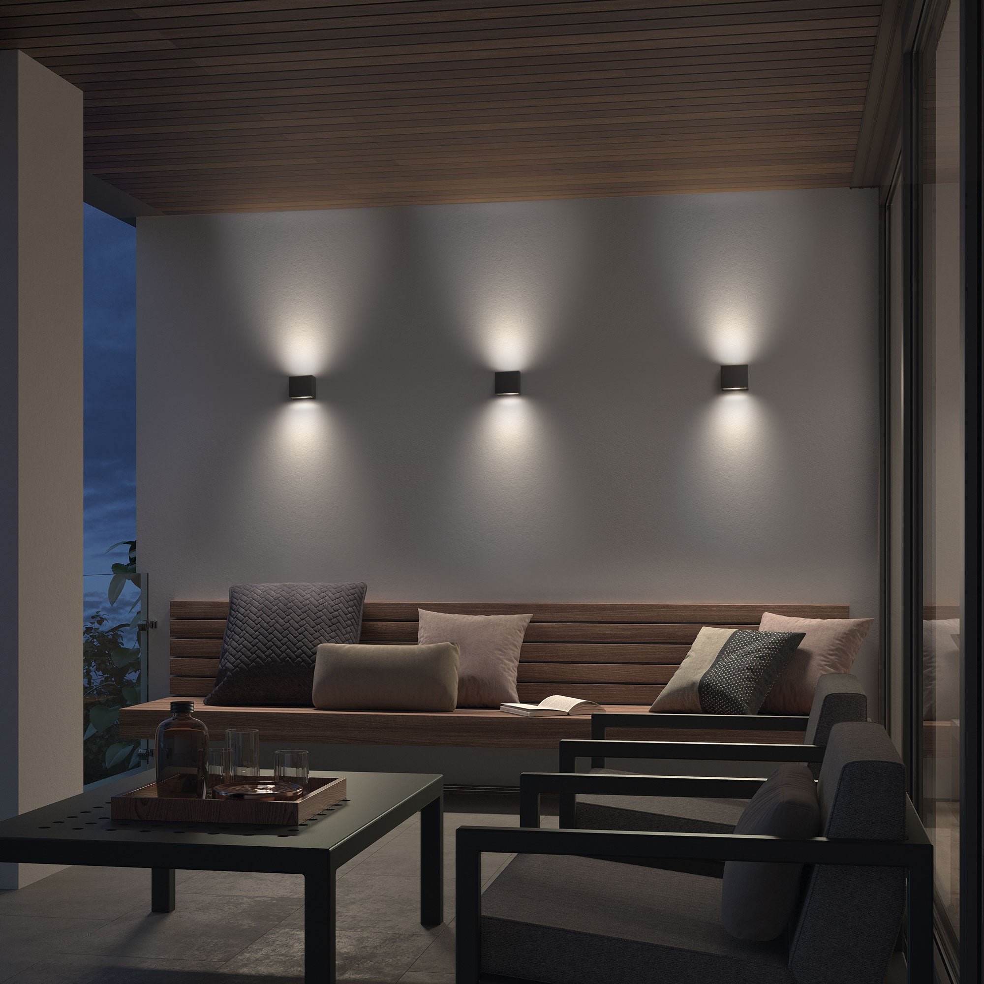 Dopo Isora up/down LED přisazené svítidlo černé