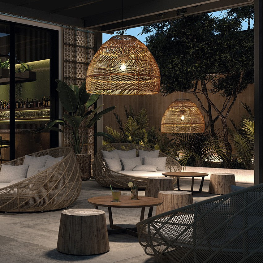 Exo Vietnam E27 závěsné svítidlo tmavé