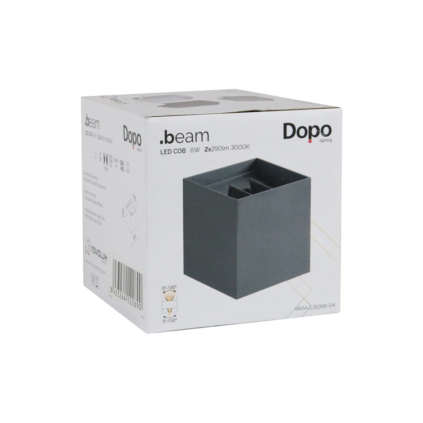 Dopo Beam up/down LED přisazené svítidlo hnědé