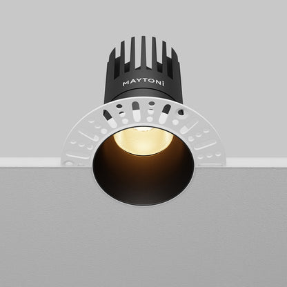 Maytoni downlight Dip LED 50° indbygget cirkulært lysarmatur, sort