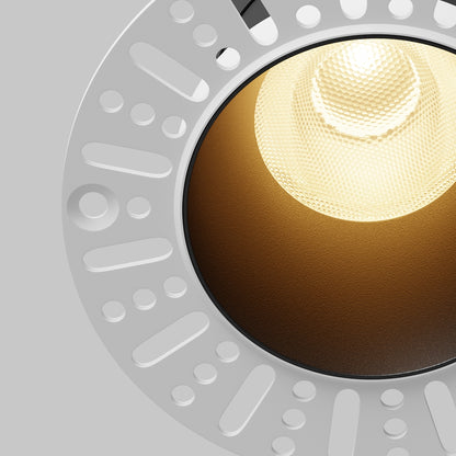 Maytoni downlight Dip LED 50° indbygget cirkulært lysarmatur, sort