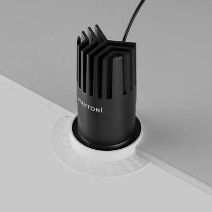 Maytoni downlight Dip LED 50° indbygget cirkulært lysarmatur, sort