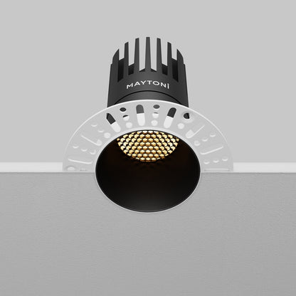 Maytoni downlight Dip LED 50° indbygget cirkulært lysarmatur, sort
