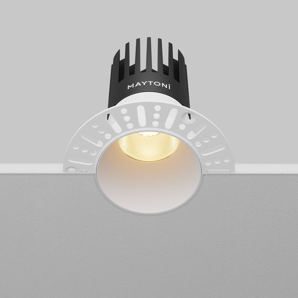 Maytoni downlight Dip LED 50° indbygget cirkulært lysarmatur, hvid
