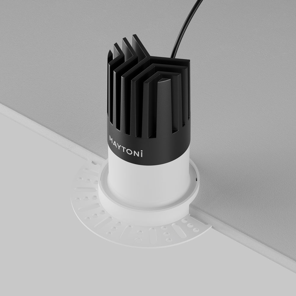 Maytoni downlight Dip LED 50° indbygget cirkulært lysarmatur, hvid