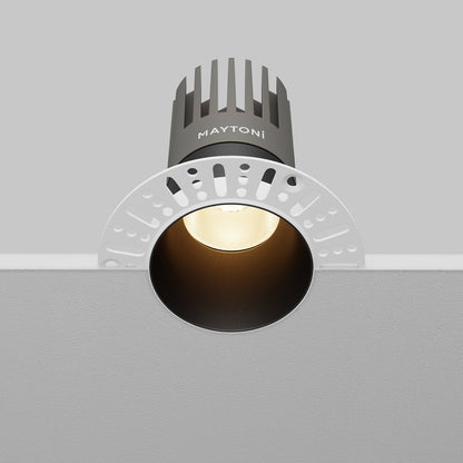 Maytoni downlight Dip LED 50° indbygget cirkulært lysarmatur, sort