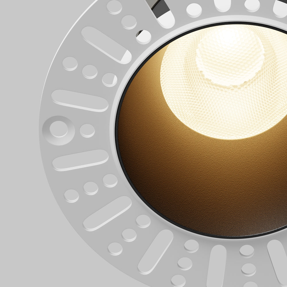 Maytoni downlight Dip LED 50° indbygget cirkulært lysarmatur, sort