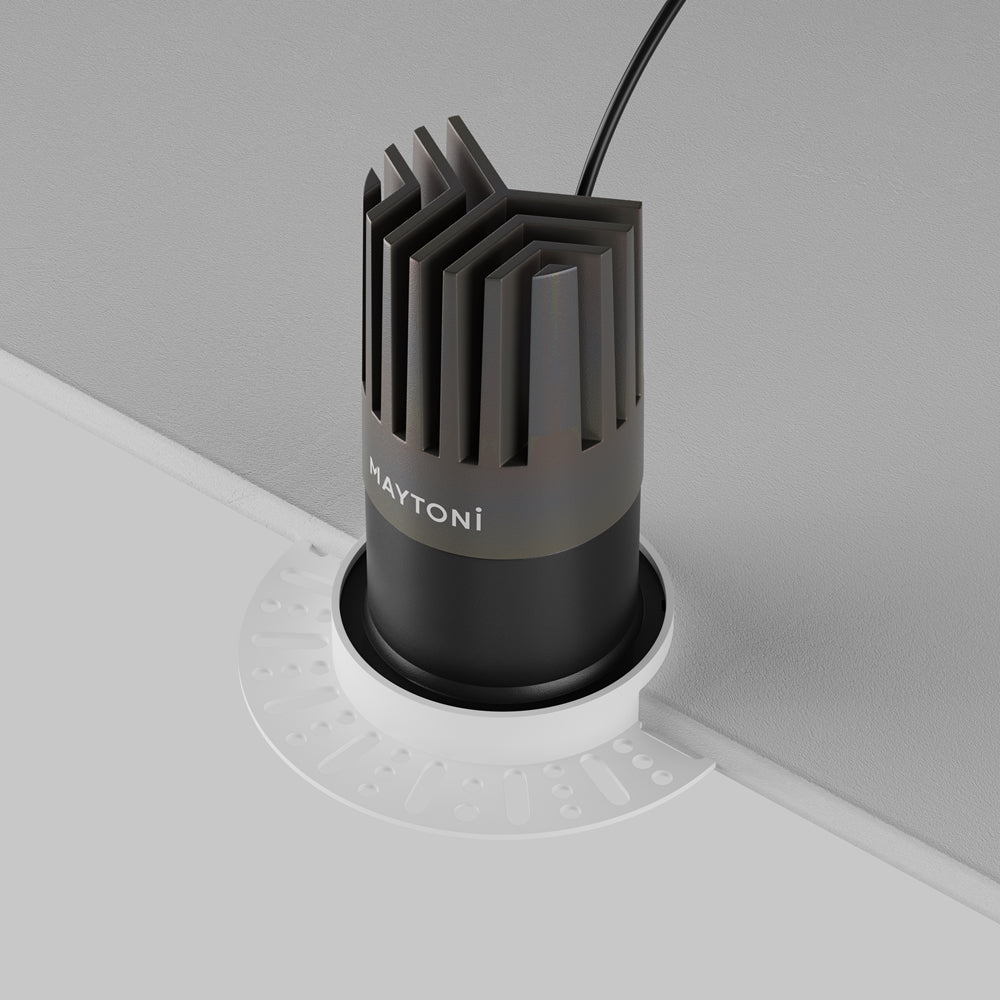 Maytoni downlight Dip LED 50° indbygget cirkulært lysarmatur, sort