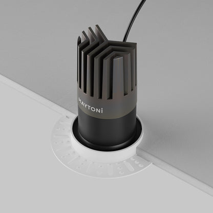 Maytoni downlight Dip LED 50° indbygget cirkulært lysarmatur, sort
