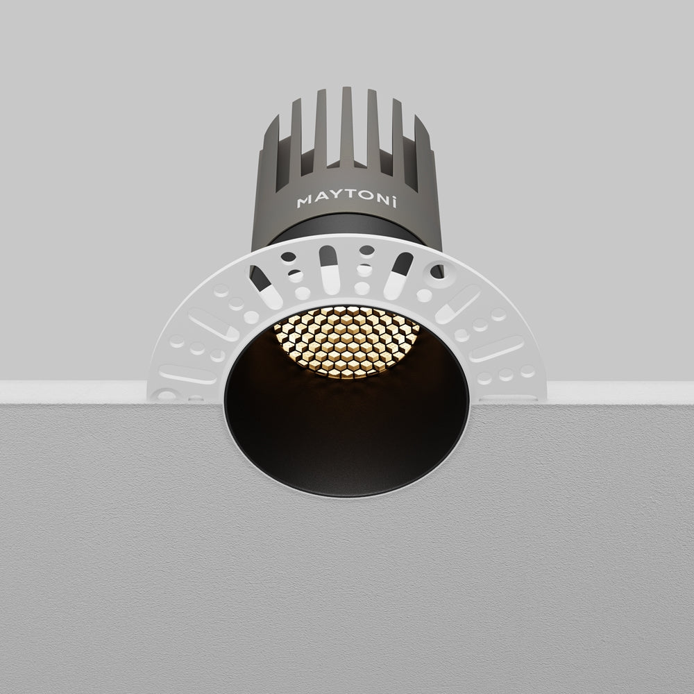 Maytoni downlight Dip LED 50° indbygget cirkulært lysarmatur, sort