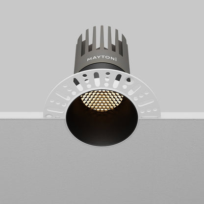 Maytoni downlight Dip LED 50° indbygget cirkulært lysarmatur, sort