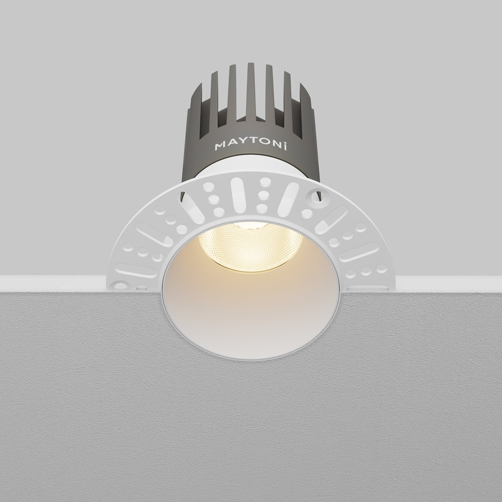 Maytoni downlight Dip LED 50° indbygget cirkulært lysarmatur, hvid