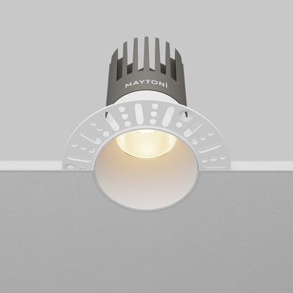 Maytoni downlight Dip LED 50° indbygget cirkulært lysarmatur, hvid