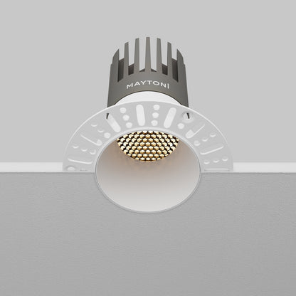 Maytoni downlight Dip LED 50° indbygget cirkulært lysarmatur, hvid