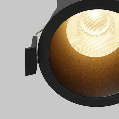 Maytoni downlight Dip LED 50° indbygget cirkulært lysarmatur, sort