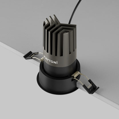 Maytoni downlight Dip LED 50° indbygget cirkulært lysarmatur, sort