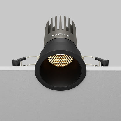 Maytoni downlight Dip LED 50° indbygget cirkulært lysarmatur, sort