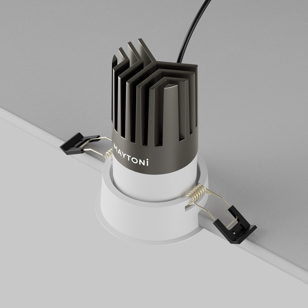 Maytoni downlight Dip LED 50° indbygget cirkulært lysarmatur, hvid