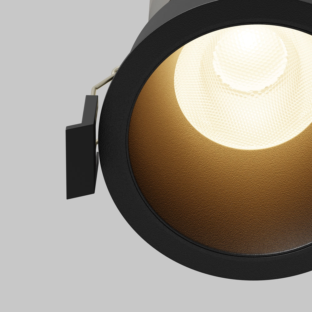 Maytoni downlight Dip LED 50° indbygget cirkulært lysarmatur, sort