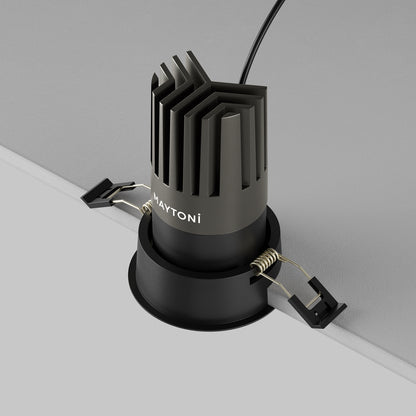 Maytoni downlight Dip LED 50° indbygget cirkulært lysarmatur, sort