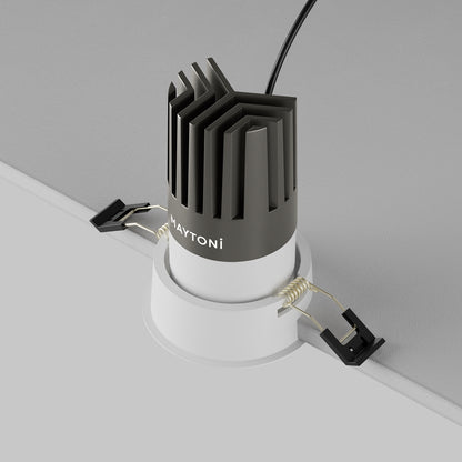 Maytoni downlight Dip LED 50° indbygget cirkulært lysarmatur, hvid