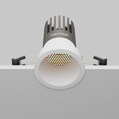Maytoni downlight Dip LED 50° indbygget cirkulært lysarmatur, hvid