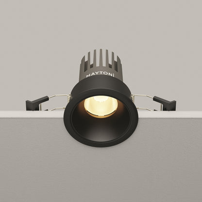 Maytoni downlight Dip LED 50° indbygget cirkulært lysarmatur, sort