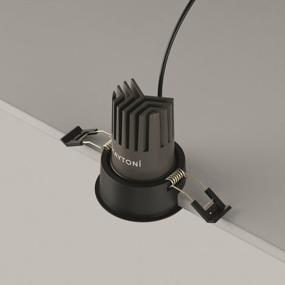 Maytoni downlight Dip LED 50° indbygget cirkulært lysarmatur, sort