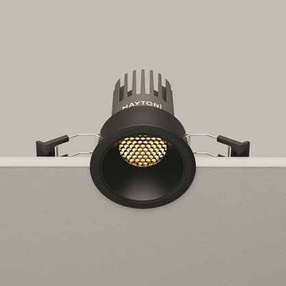 Maytoni downlight Dip LED 50° indbygget cirkulært lysarmatur, sort