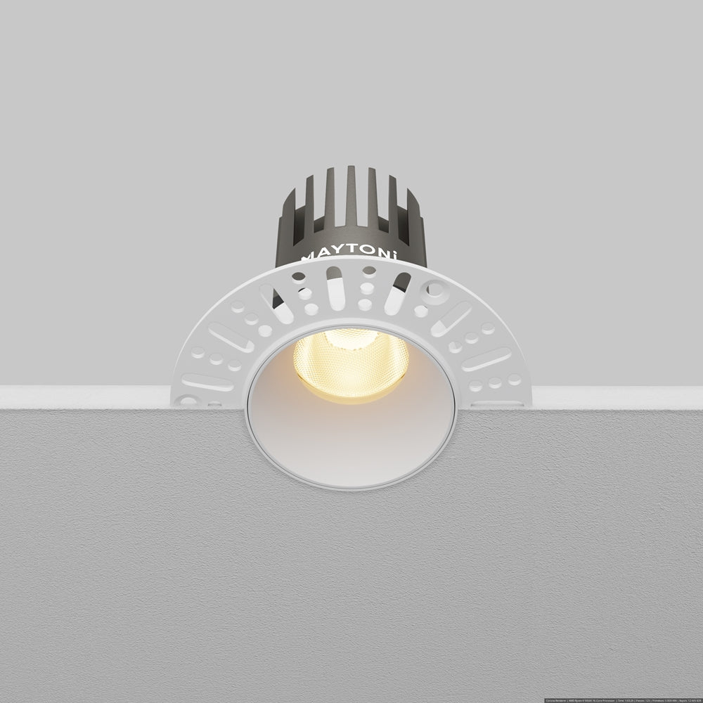 Maytoni downlight Dip LED 50° indbygget cirkulært lysarmatur, hvid