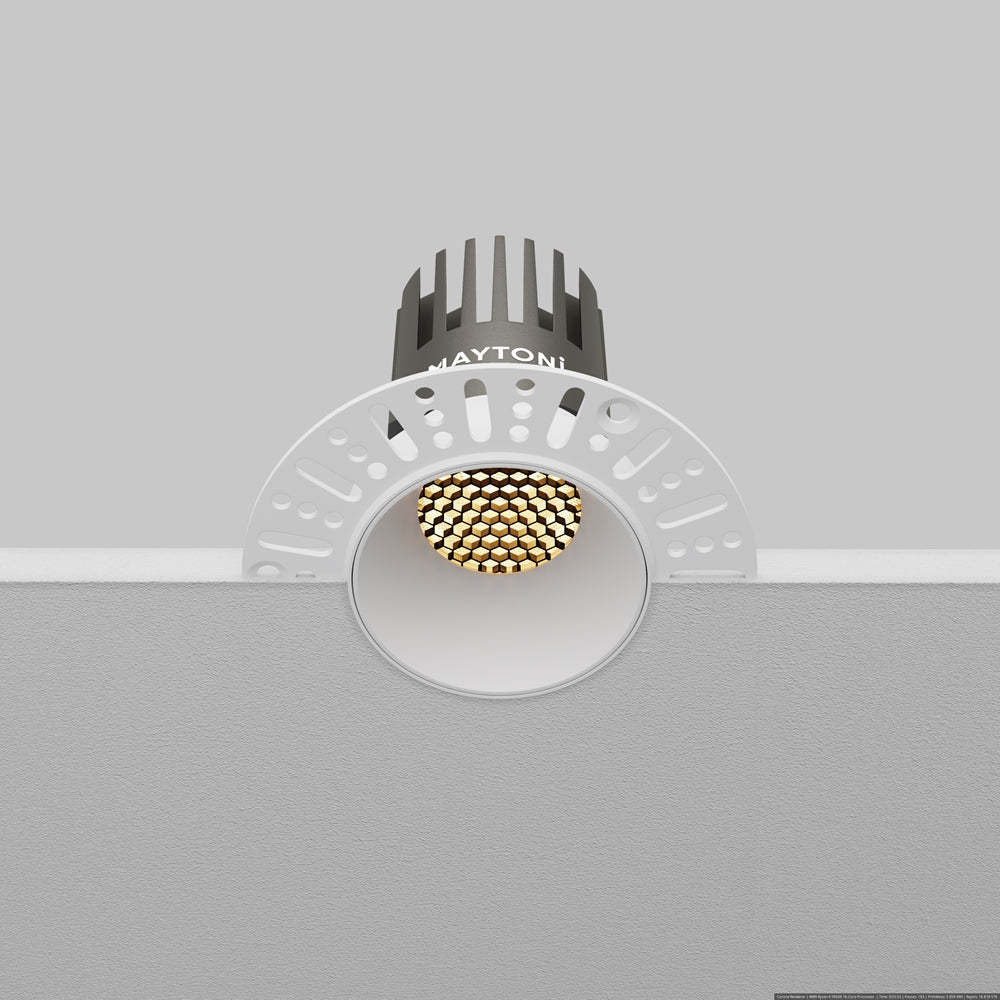 Maytoni downlight Dip LED 50° indbygget cirkulært lysarmatur, hvid