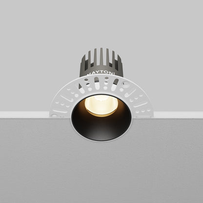 Maytoni downlight Dip LED 50° indbygget cirkulært lysarmatur, sort