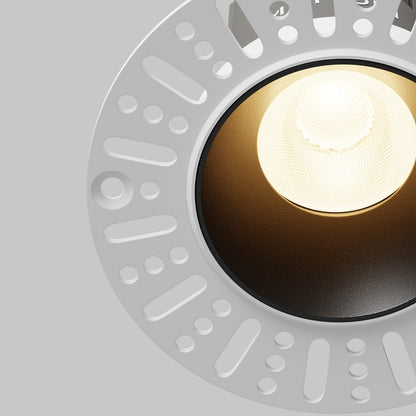 Maytoni downlight Dip LED 50° indbygget cirkulært lysarmatur, sort